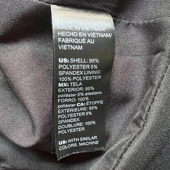 White House Black Market Size 14 Black Asymmetrical Zip Peplum Moto Jacket - Picture 8 of 14